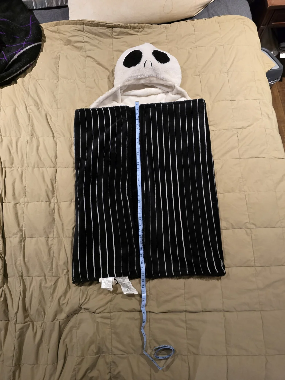 Disney Nightmare Before Christmas Jack Skellington Hooded Costume Blanket